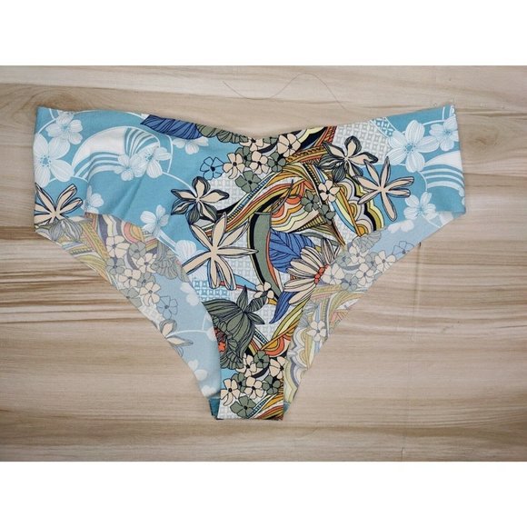 Victoria's Secret Cheeky Panty Bikini XL Floral Polyamide Colorful - Picture 2 of 4